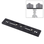 PULUZ 200mm Lunghezza PU-200 Piastra a Sgancio Rapido in Lega di Alluminio-Magnesio Morsetto QR per Testa a Sfera Treppiede Benro B3 / J2 /J3
