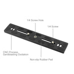 PULUZ 200mm Lunghezza PU-200 Piastra a Sgancio Rapido in Lega di Alluminio-Magnesio Morsetto QR per Testa a Sfera Treppiede Benro B3 / J2 /J3