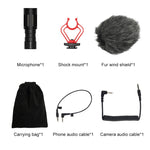Microfono shotgun condensatore con cavo audio 3,5 mm