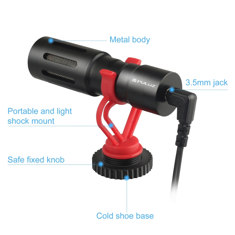 Microfono shotgun condensatore con cavo audio 3,5 mm