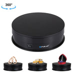 PULUZ 15 cm USB Giradischi Elettrico Espositore Puntelli per Riprese Video Giradischi per Fotografia, Carico 1-5 kg, 15cm Load 1-5kg Black, 15cm Load 1-5kg White