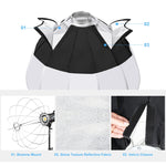 PULUZ Lanterna pieghevole Softbox SpeedLite Flash Light Diffusore pieghevole da 65 cm, 65cm Softbox