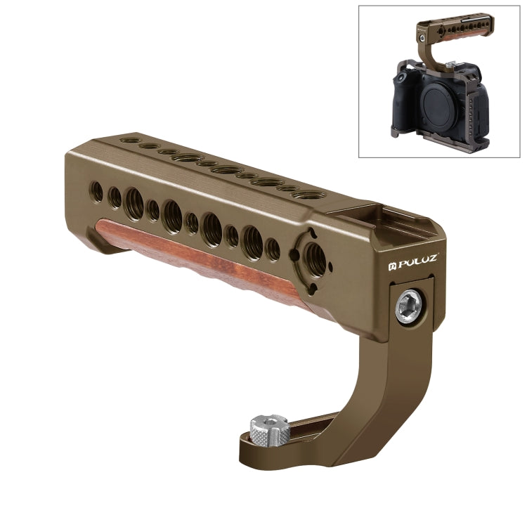 Maniglia superiore in legno per fotocamera PULUZ con supporto per slitta fredda per stabilizzatore per gabbia per fotocamera Mirrorless, For Mirrorless Camera Handle
