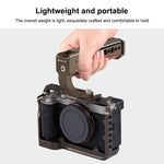 Maniglia superiore in legno per fotocamera PULUZ con supporto per slitta fredda per stabilizzatore per gabbia per fotocamera Mirrorless, For Mirrorless Camera Handle