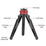 PULUZ Supporto per treppiede da tavolo per vlogging live con basi per scarpe fredde per DSLR e fotocamere digitali, altezza regolabile: 7,5-14,5 cm, Desktop Live Tripod