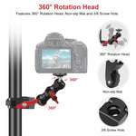 PULUZ Pinza per granchio con morsetto a sfera con braccio magico multifunzione Clip, Ball Mount Clamp