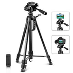 Supporto per treppiede live per selfie in alluminio PULUZ con testa tridimensionale e morsetto per telefono, Adjustable Height: 55-139cm