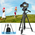 Supporto per treppiede live per selfie in alluminio PULUZ con testa tridimensionale e morsetto per telefono, Adjustable Height: 55-139cm