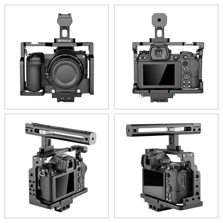 PULUZ Gabbia per videocamera Rig per riprese cinematografiche con maniglia per Nikon Z6 / Z7, For Nikon Z6 / Z7 Cage with Handle