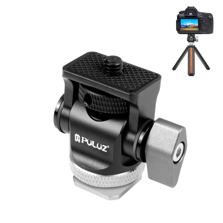 Adattatore per montaggio su scarpa fredda con testa a sfera per treppiede oscillante Mini PULUZ da 180 gradi, Mini 180 Degree Ball Head(Red), Mini 180 Degree Ball Head(Silver)