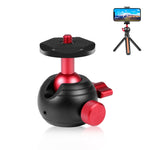 Adattatore per testa a sfera per treppiede panoramico in metallo PULUZ a 360 gradi, 360 Panorama (Red)