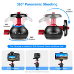Adattatore per testa a sfera per treppiede panoramico in metallo PULUZ a 360 gradi, 360 Panorama (Red)