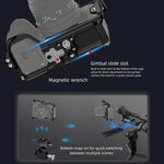 Impianto di stabilizzazione Bullseye Matte Black KG per Sony AF/YLC-7M4/H4/AH/AH/AH/HH-E, For Sony A7 IV Cage