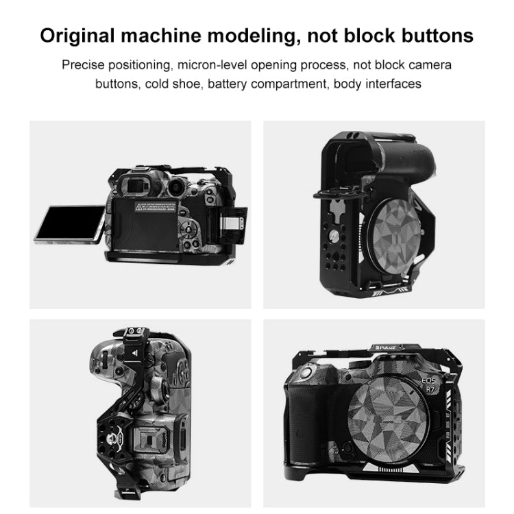 Per Canon EOS R7 PULUZ Metal Camera Cage Stabilizzatore Rig, For Canon EOS R7 Cage