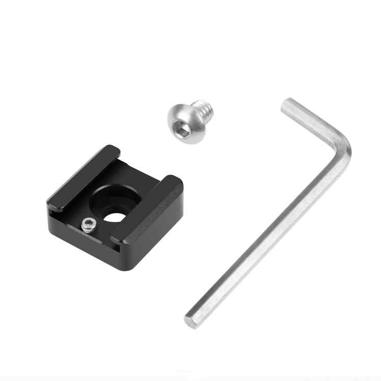 PULUZ Espandi Adattatore per montaggio su slitta fredda Microfono Flash Light Staffa di supporto in lega di alluminio, PULUZ Expand Cold Shoe