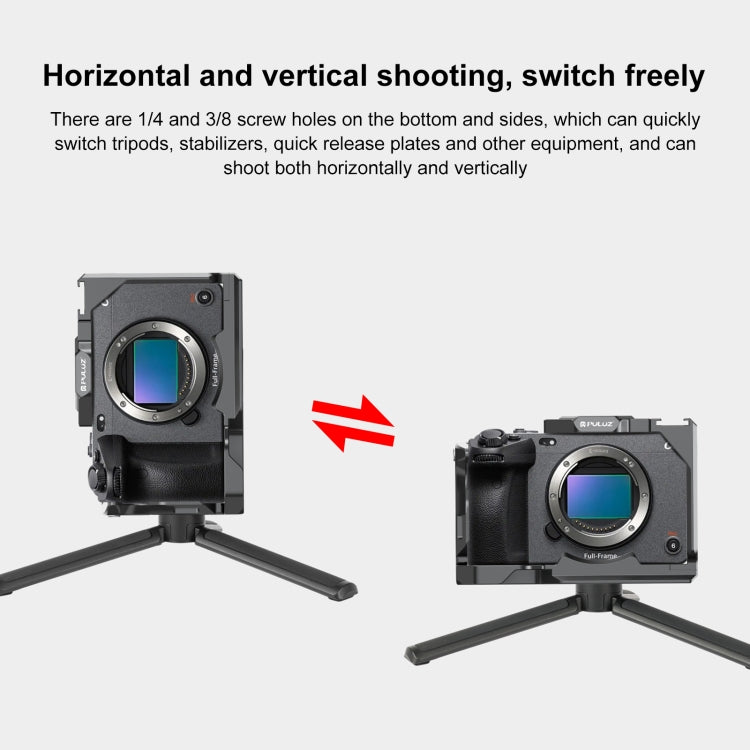 Per Sony ILME-FX30 / FX3 PULUZ Stabilizzatore con gabbia per fotocamera in metallo con cursore NOTA, For Sony ILME-FX30 / FX3