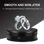 PULUZ Espositore per piattaforma girevole con regolazione della velocità da 15 cm, carico: 3 kg, 15cm Load 3kg Black, 15cm Load 3kg White