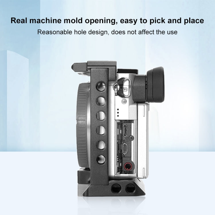 Per Sony A6400 / A6300 / A6100 / 6000 PULUZ Manico in legno Metallo Camera Cage Stabilizzatore Rig, For Sony A6400 / A6300