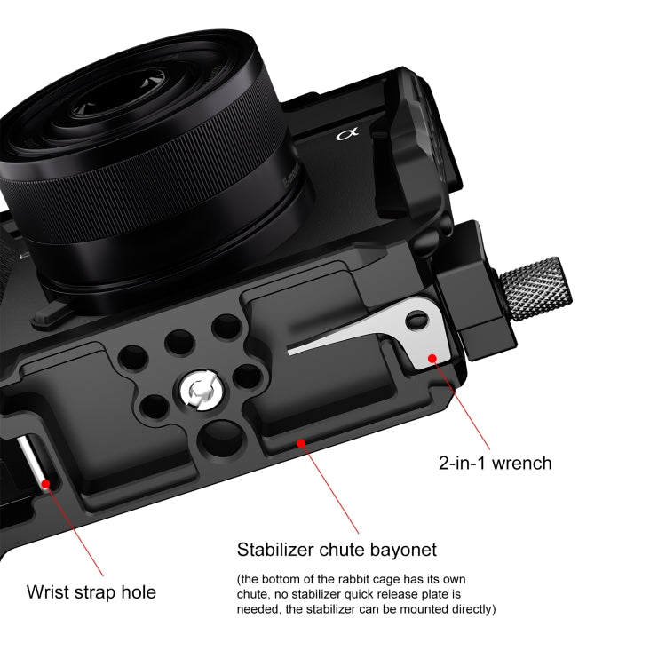 Per Sony A6700 PULUZ Metal Camera Cage Stabilizzatore Rig, For Sony A6700