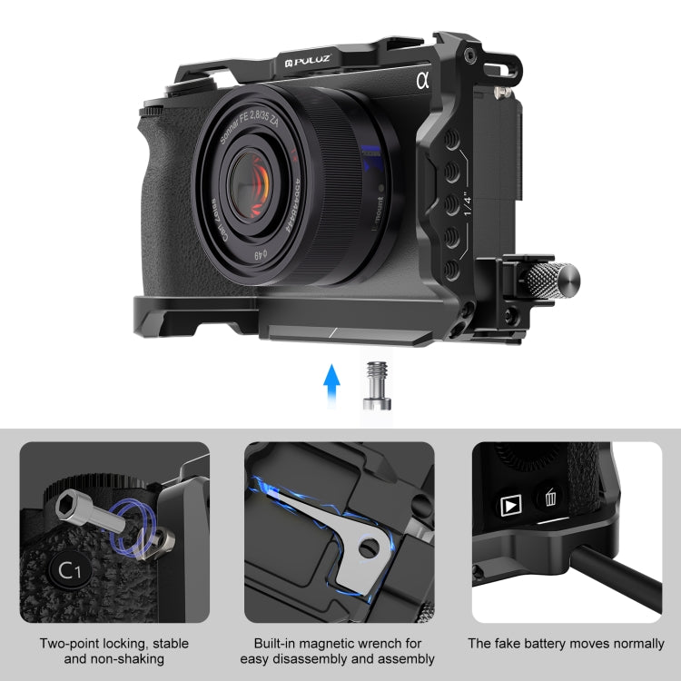Per Sony A6700 PULUZ Metal Camera Cage Stabilizzatore Rig, For Sony A6700