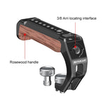 PULUZ Arri Maniglia superiore in legno di metallo e legno con supporto per slitta fredda per stabilizzatore per gabbia per fotocamera Mirrorless, Metal Wooden Top Handle