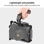 PULUZ Arri Maniglia superiore in legno di metallo e legno con supporto per slitta fredda per stabilizzatore per gabbia per fotocamera Mirrorless, Metal Wooden Top Handle