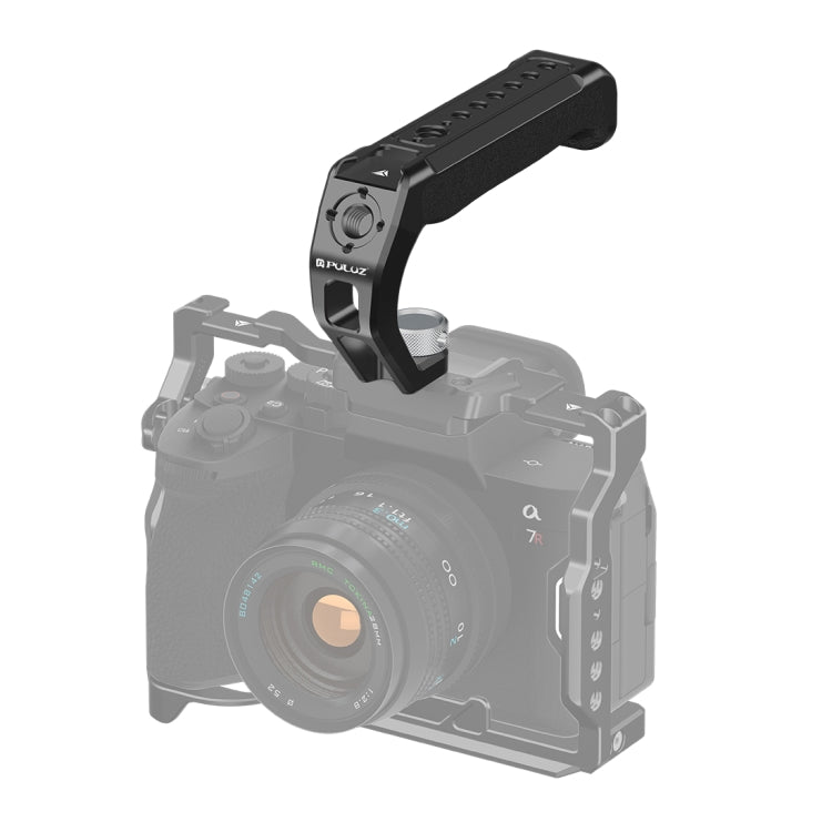 PULUZ Arri Maniglia superiore in silicone metallico con supporto per slitta fredda per stabilizzatore per gabbia per fotocamera Mirrorless, Metal Silicone Top Handle