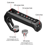 PULUZ Arri Maniglia superiore in silicone metallico con supporto per slitta fredda per stabilizzatore per gabbia per fotocamera Mirrorless, Metal Silicone Top Handle