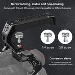 PULUZ Arri Maniglia superiore in silicone metallico con supporto per slitta fredda per stabilizzatore per gabbia per fotocamera Mirrorless, Metal Silicone Top Handle