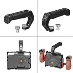 PULUZ Arri Maniglia superiore in silicone metallico con supporto per slitta fredda per stabilizzatore per gabbia per fotocamera Mirrorless, Metal Silicone Top Handle