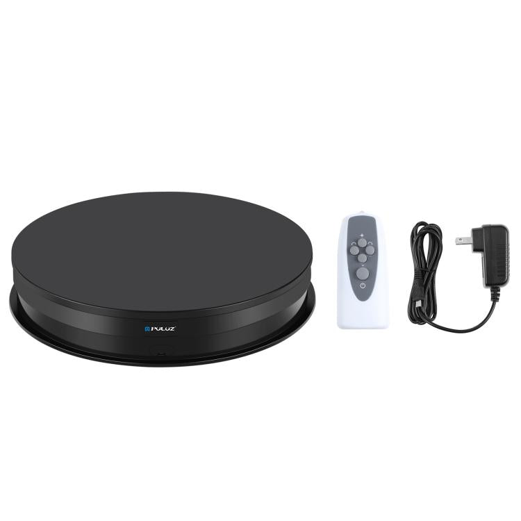 PULUZ Espositore per giradischi con velocità di regolazione da 30 cm, carico 10-15 kg, presa USA, 30cm Load 10-15kg Black US Plug, 30cm Load 10-15kg White US Plug