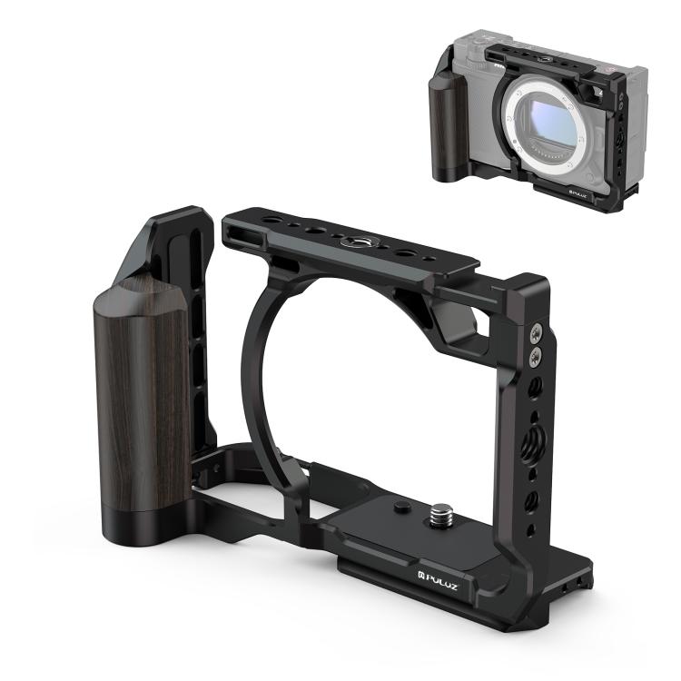 Telaio di espansione in metallo con impugnatura in legno PULUZ per Nikon ZR PULUZ., For Nikon ZR Cage