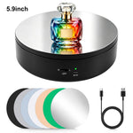 Piattaforma girevole elettrica PULUZ da 15 cm, rotazione a 360 gradi in senso orario/antiorario per accessori fotografici, portata 1-5 kg., 15cm
