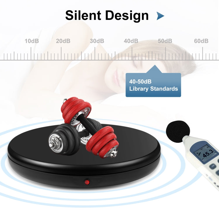 PULUZ Espositore per giradischi rotante con regolazione della velocità da 45 cm, nero, carico 100 kg, 45cm Load 100kg Black AU Plug, 45cm Load 100kg Black EU Plug, 45cm Load 100kg Black UK Plug, 45cm Load 100kg Black US Plug