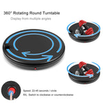 PULUZ Espositore per giradischi rotante con regolazione della velocità da 45 cm, con presa di corrente, nero, carico 100 kg, 45cm Load 100kg Black US Plug with Power Socket, 45cm Load 100kg Black UK Plug with Power Socket                               ...