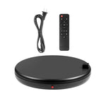 PULUZ Espositore per giradischi rotante con regolazione della velocità da 45 cm, con presa di corrente, nero, carico 100 kg, 45cm Load 100kg Black US Plug with Power Socket, 45cm Load 100kg Black UK Plug with Power Socket                               ...