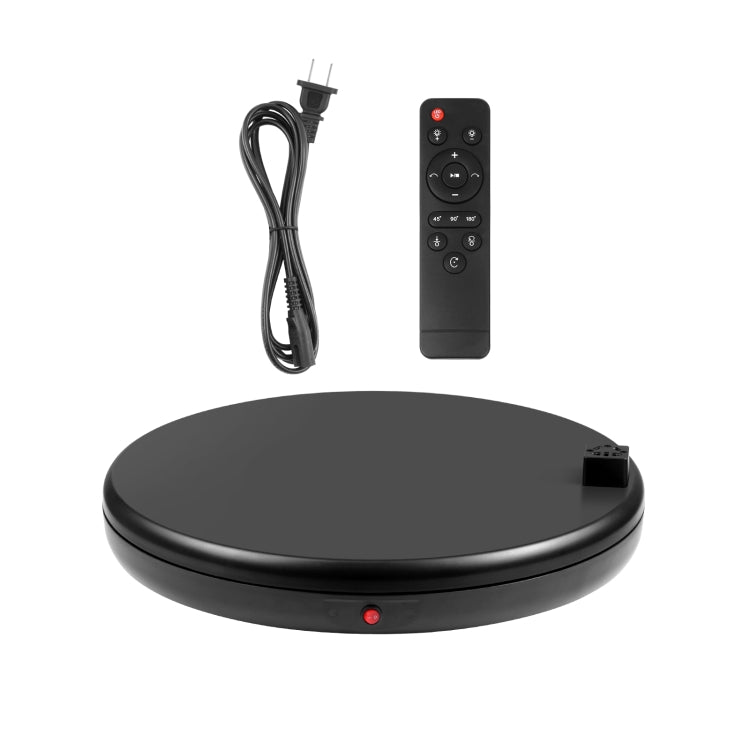 PULUZ Espositore per giradischi rotante con regolazione della velocità da 45 cm, con presa di corrente, nero, carico 100 kg, 45cm Load 100kg Black US Plug with Power Socket, 45cm Load 100kg Black UK Plug with Power Socket                               ...