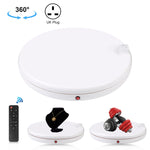 PULUZ Espositore per giradischi rotante con regolazione della velocità da 45 cm, con presa di corrente, bianco, carico 100 kg, 45cm Load 100kg White US Plug with Power Socket, 45cm Load 100kg White UK Plug with Power Socket                             ...