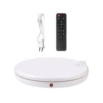 PULUZ Espositore per giradischi rotante con regolazione della velocità da 45 cm, con presa di corrente, bianco, carico 100 kg, 45cm Load 100kg White US Plug with Power Socket, 45cm Load 100kg White UK Plug with Power Socket                             ...