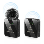 Microfono lavalier wireless PULUZ 1 TX + 1 RX 2.4G