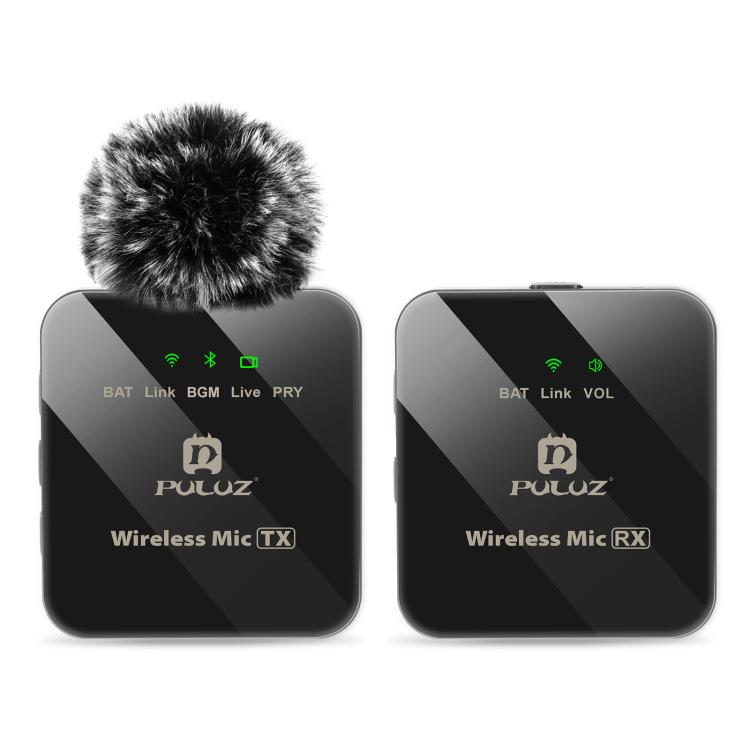 Microfono lavalier wireless PULUZ 1 TX + 1 RX 2.4G