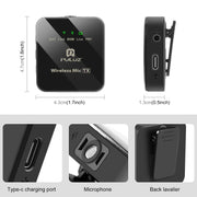 Microfono lavalier wireless PULUZ 2 TX + 1 RX
