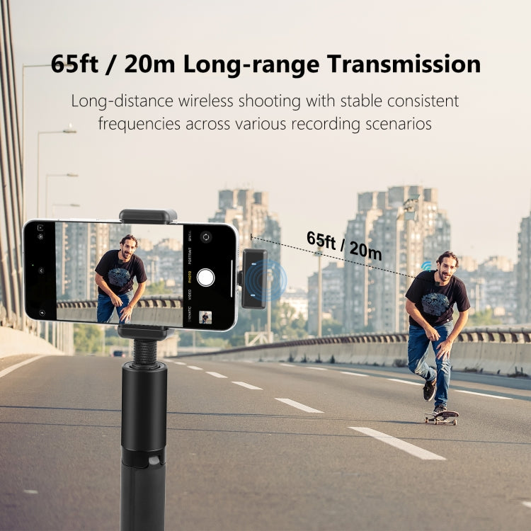 Microfono wireless lavalier PULUZ con custodia di ricarica