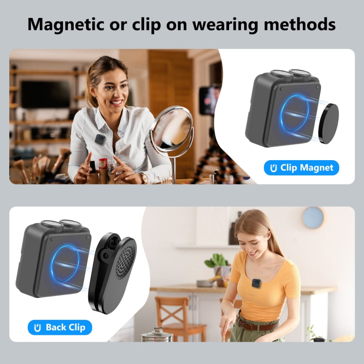 Microfono wireless lavalier PULUZ con custodia di ricarica