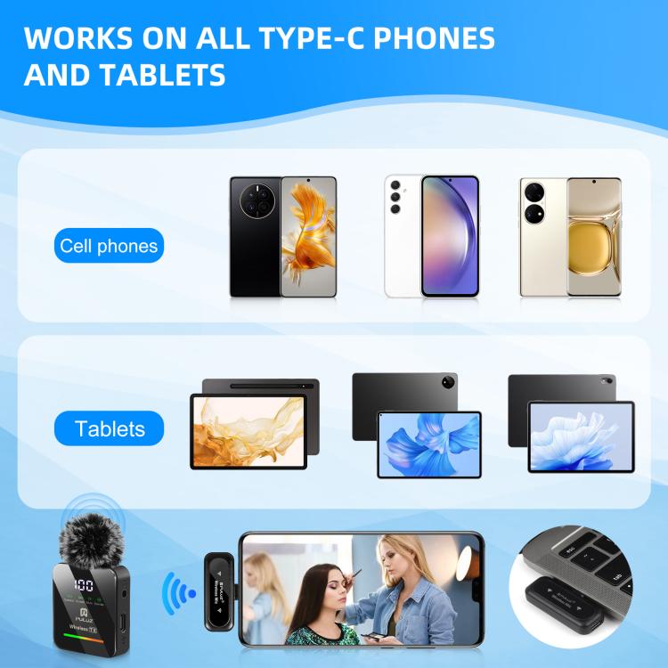 Microfono lavalier wireless PULUZ 4 trasmettitori + 1 ricevitore