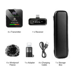 Microfono lavalier wireless PULUZ 4 trasmettitori + 1 ricevitore