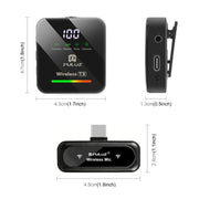Microfono lavalier wireless PULUZ 4 TX + 1 RX Type-C