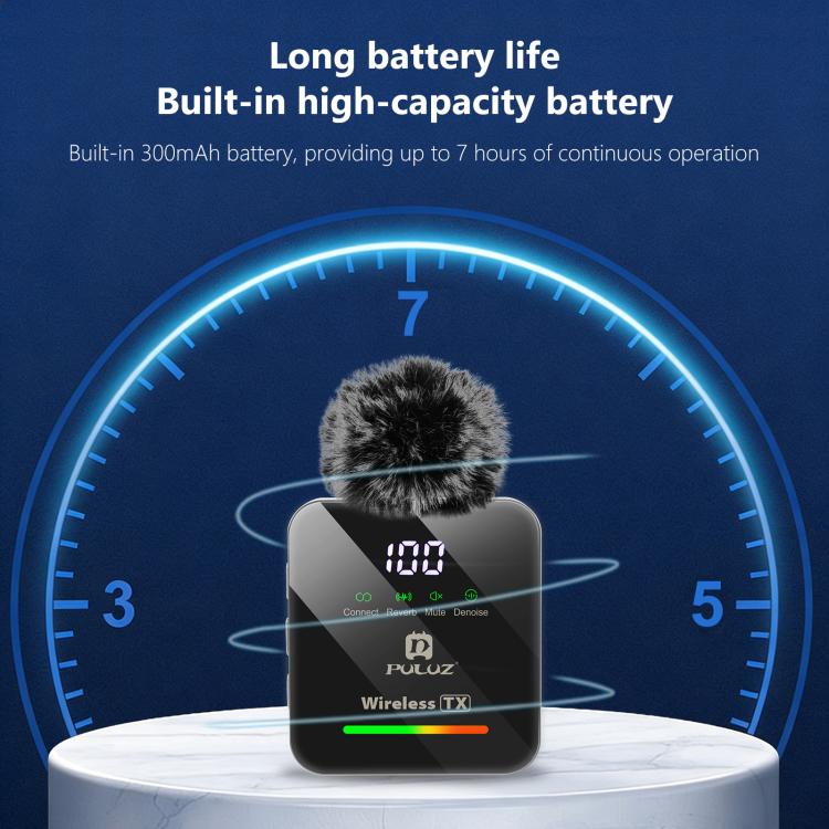 Microfono lavalier wireless PULUZ 4 trasmettitori + 1 ricevitore