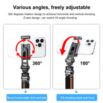 Staffa di supporto per morsetto per telefono in lega di alluminio con rotazione a 360° dell'asse Z PULUZ, Z-axis Phone Clamp