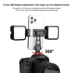 Staffa di supporto per morsetto per telefono in lega di alluminio con rotazione a 360° dell'asse Z PULUZ, Z-axis Phone Clamp